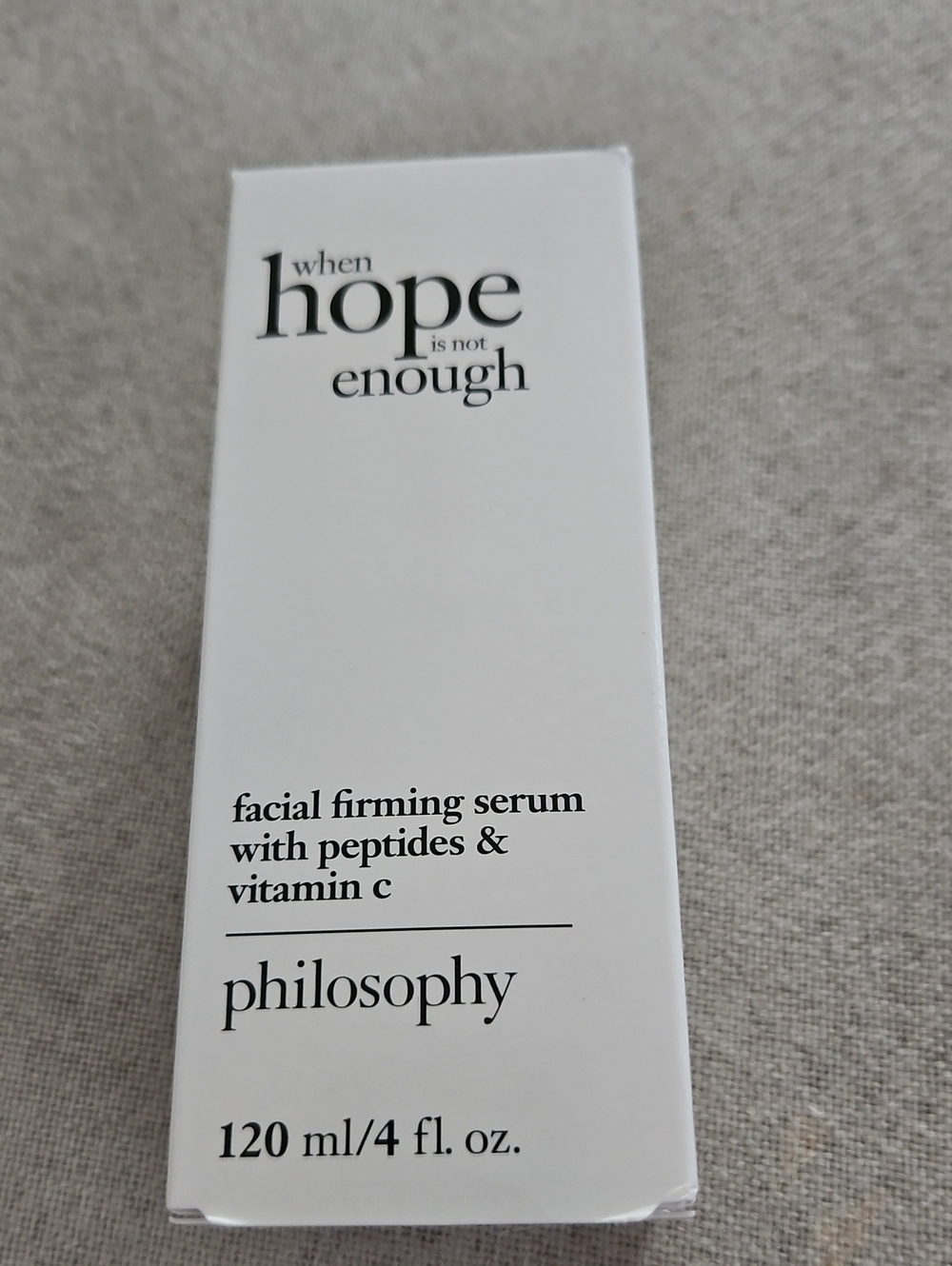 Philosophy Facial Firming Serum - When Hope Is Not Enough - New